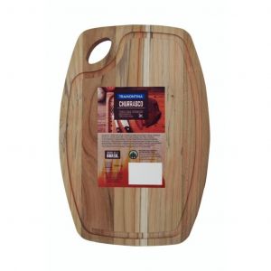 Tabla Para Asados Oval Tramontina de Madera de Teca 40x27cm