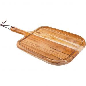 Tabla Para Servir Tramontina Madera Teca 40x27 cm Con Mango