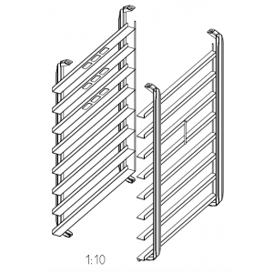 Rack Bastidor Para Panaderia de 10 Bandejas 60x40 cm Rational 60.11.541