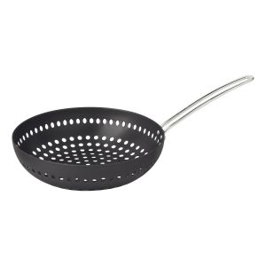 Parrilla Tramontina Wok Perforada  Churrasco en Aluminio Anodizado con Mango 26 cm