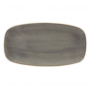 Plato Oval Churchill Stonecast Peppercorn Grey 18.90 x 35.50 cm SPGSXO141