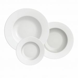 Juego De Platos de Porcelana Blancos de 12 Piezas Tramontina Maria Augusta 96010/085